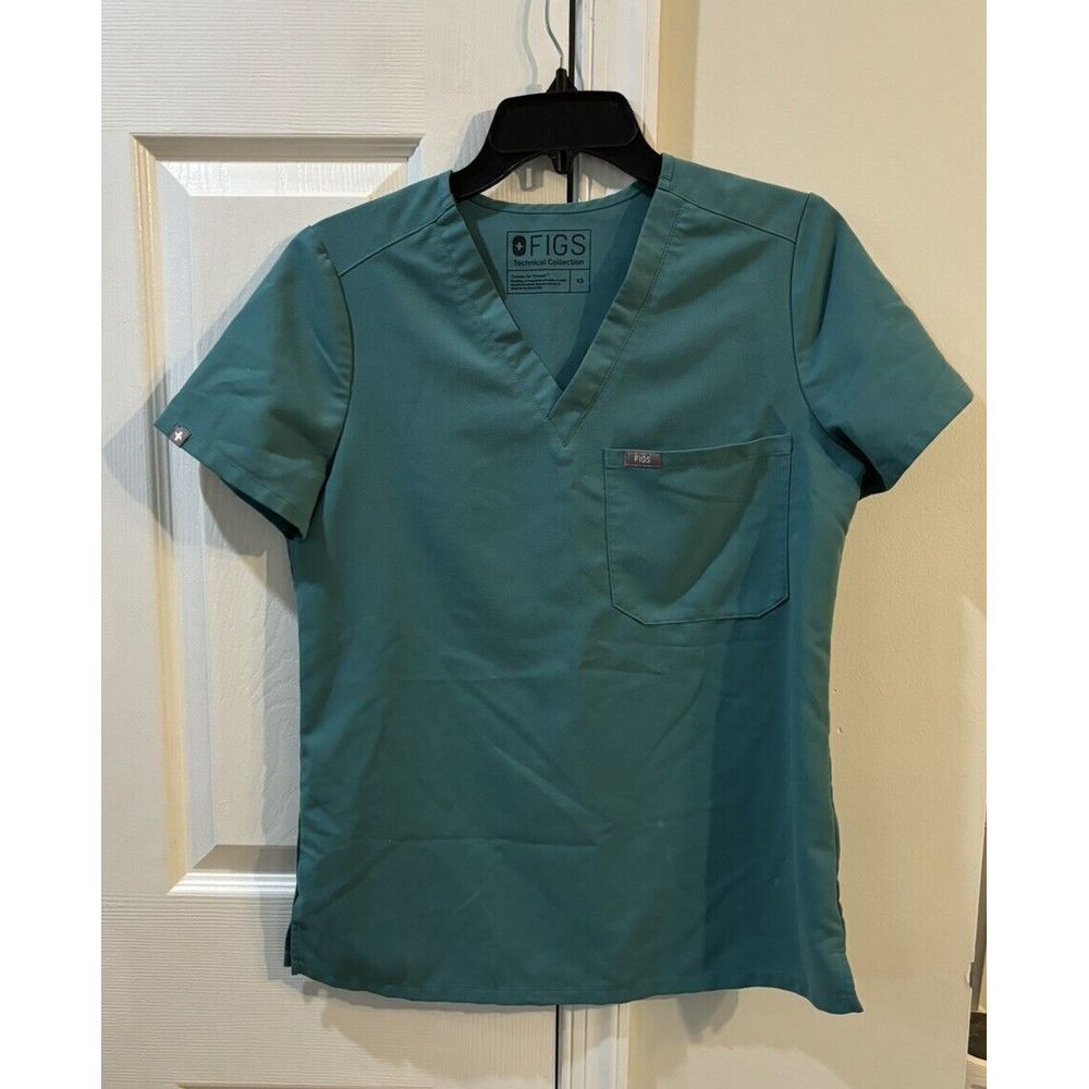 Figs technical collection crub Top Women's Sz XS Blue PO1534 **Read **